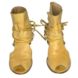 Area Forte Lace Wrap Tie  Booties